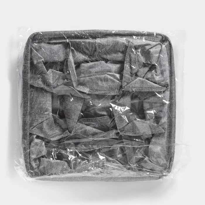Органайзер для хранения белья Доляна Basket, 9 ячеек, 28&times;28&times;12 см, серый