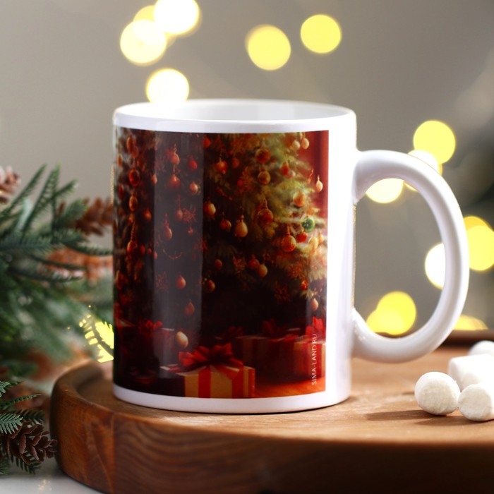 Кружка новогодняя керамическая «Сказка», 320 мл, цвет белый