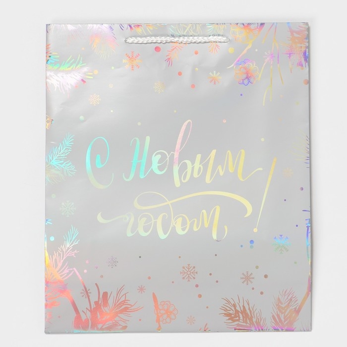 Пакет голографический вертикальный «Яркого Нового Года», 26 х 30 х 9 см Пакет голографический вертикальный «Яркого Нового Года», 26 х 30 х 9 см