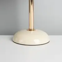 Настольная лампа с абажуром RISALUX &laquo;Лика&raquo;, 1&times;40 Вт, Е27, белый/золото/синий, 15&times;15&times;32.5 см