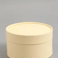 Подарочная коробка, сливочный, завальцованная без окна, 18 х 10 см