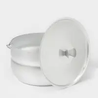 Котелок туристический, 4.5 л, с крышкой, штампованный алюминий