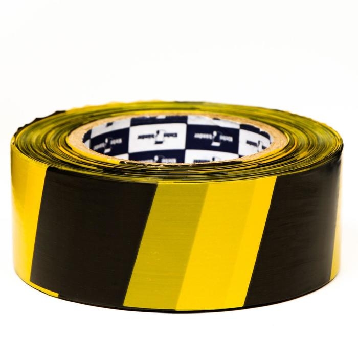 Лента для ограждений Klebebander,  50мм*200м, чёрно-желтая, неклейкая Лента для ограждений Klebebander,  50мм*200м, чёрно-желтая, неклейкая