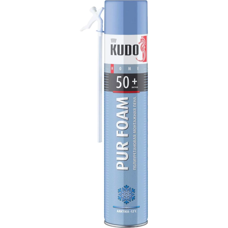 Пена монтажная бытовая Kudo Home 50+, всесезонная, 1000 мл 135156