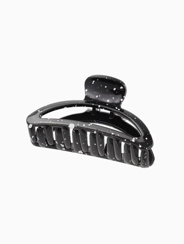 Крабик для волос &laquo;Пелагея&raquo;, дуга, 9 см, белый, чёрный