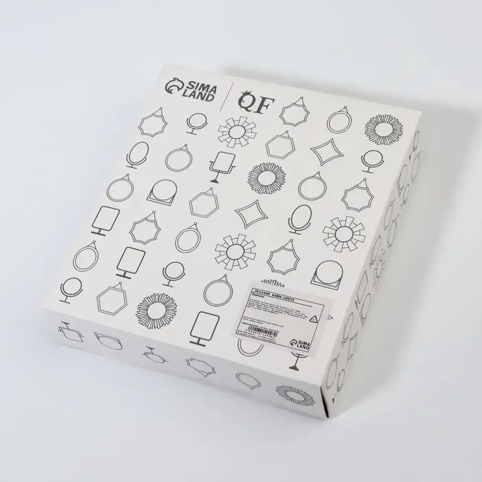 Зеркало настольное &laquo;Круг&raquo;, двустороннее, с увеличением, d зеркальной поверхности 9.5 см, белое