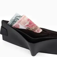 Портмоне мужское на магните, отдел для карт, купюр, чёрный