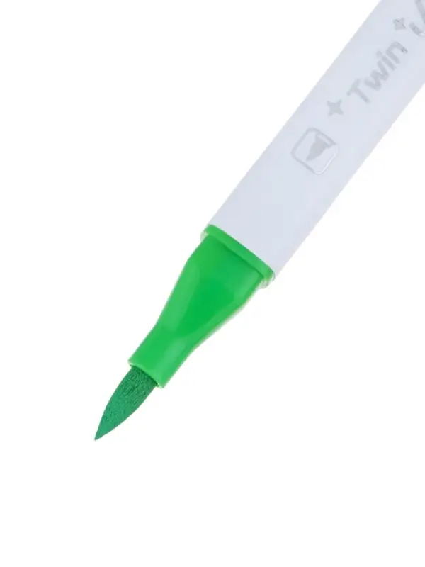 Набор маркеров профессиональных двусторонних 24 цветов, в пенале, c ручкой, микс