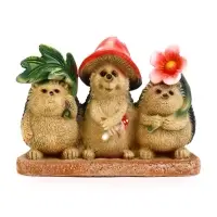 Садовая фигура 24 х 17,5 х 10,5 см "Три Ежа"