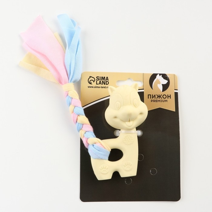 Игрушка жевательная Пижон Premium Игрушка жевательная Пижон Premium "Белка", 10 х 6 х 3,5 см, жёлтая