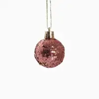 Ёлочные игрушки набор 12 шт. &laquo;Праздничный хоровод&raquo; 4 см, розовый