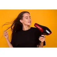 Фен Luazon LGE-004, 3800 Вт, 2 скорости, 3 температурных режима, красно-чёрный