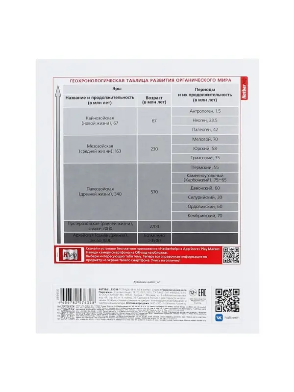 Тетрадь 48 листов в клетку «Приключения кота Пирожка» БИОЛОГИЯ, обложка мелованная бумага, с интерактивным справочником, блок офсет Тетрадь 48 листов в клетку «Приключения кота Пирожка» БИОЛОГИЯ, обложка мелованная бумага, с интерактивным справочником, блок офсет
