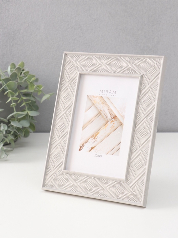 Фоторамка пластик Фоторамка пластик "МИРАМ" 10х15 см, серый