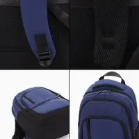 Рюкзак школьный, 2 отделения, 5 карманов, водонепроницаемое дно, 26&times;14&times;39 см, синий