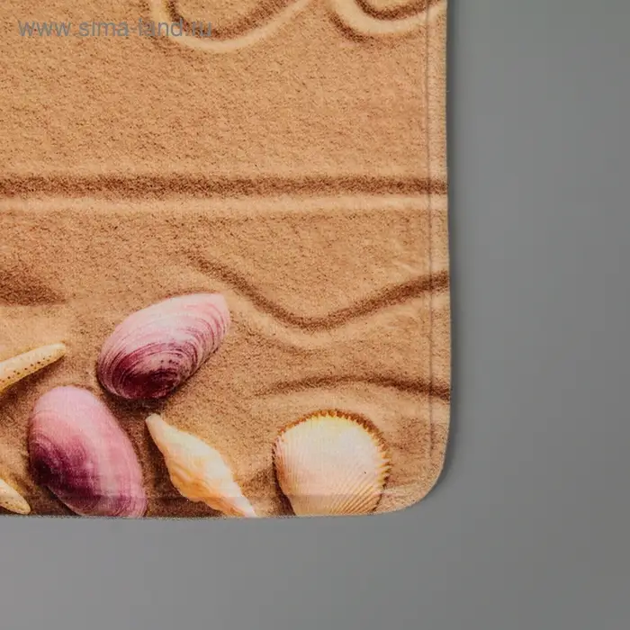 Набор ковриков для ванной и туалета Доляна «Пляж», 2 шт: 40×45, 45×75 см Набор ковриков для ванной и туалета Доляна «Пляж», 2 шт: 40×45, 45×75 см