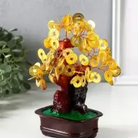 Бонсай декоративный &laquo;Денежное дерево благополучия&raquo;, 81 монета, 19&times;16&times;8.2 см