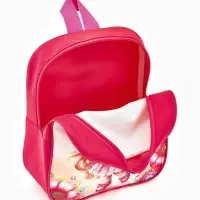 Рюкзак детский 20,5*9*24, отд на молнии. девочка ярко-розовый