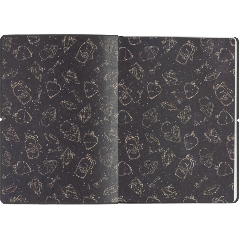 Блокнот А5 128л Attache Лунная мистерия клет,мягк.обл,кожзам,блинт.тис 3148