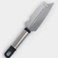 Шинковка, нож для нарезки, открывалка Доляна &laquo;Помощник&raquo;, 3 в 1, 19.5 см (лезвие 9.8 см), серебристый