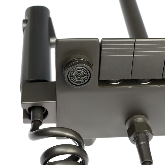 Душевая система ZEIN Z3685, верхняя и ручная лейка, ПВХ шланг, гигиенический набор, графит Душевая система ZEIN Z3685, верхняя и ручная лейка, ПВХ шланг, гигиенический набор, графит