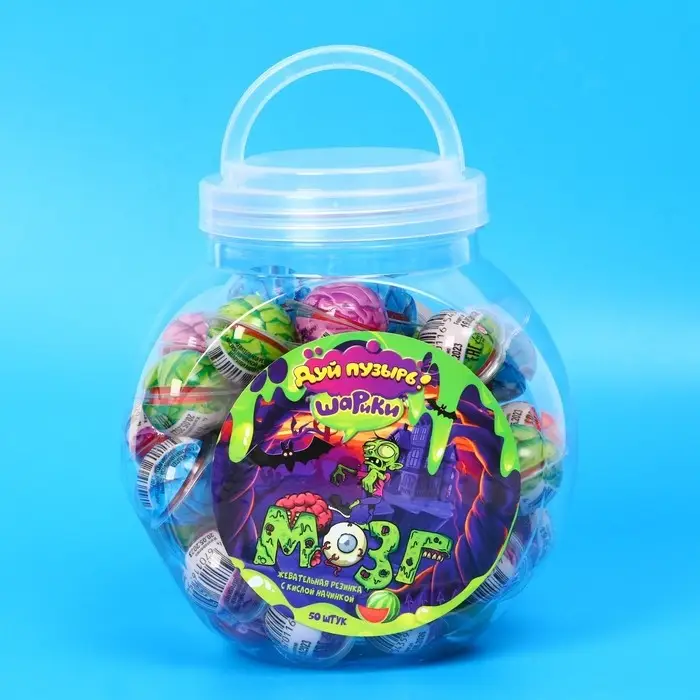 Жевательная резинка с кислой начинкой «Дуй пузырь!», мозг, 10 г