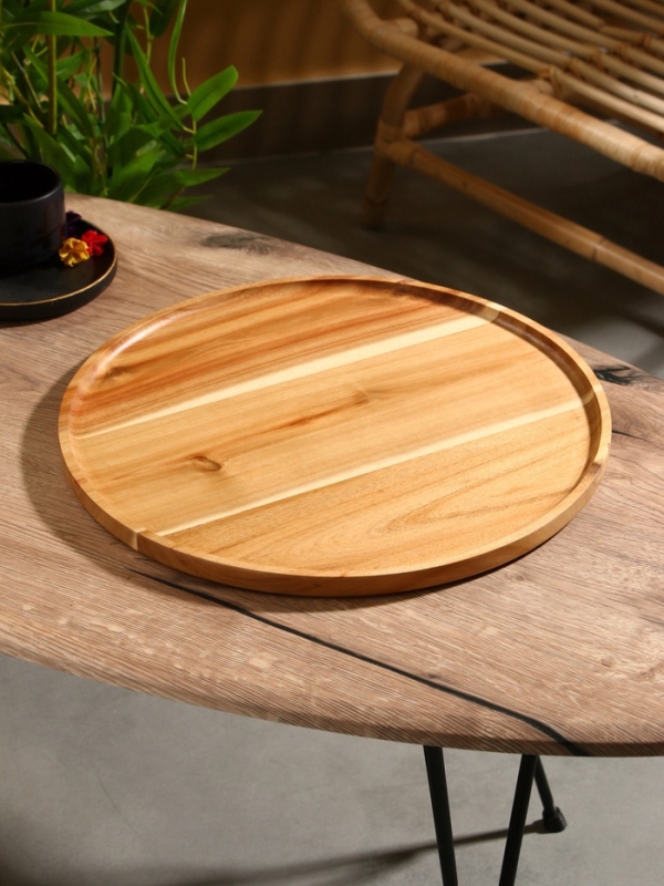 Доска разделочная 40х40х2 см, чайное дерево