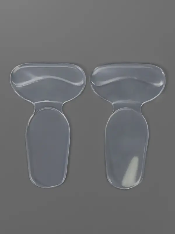 Пяткоудерживатели для обуви, с подпяточником, на клеевой основе, силиконовые, 14&times;8.5 см, пара, прозрачные