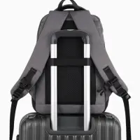 Рюкзак, водонепроницаемое дно, 2 отделения, 3 кармана, 31&times;14.5&times;45 см, серый