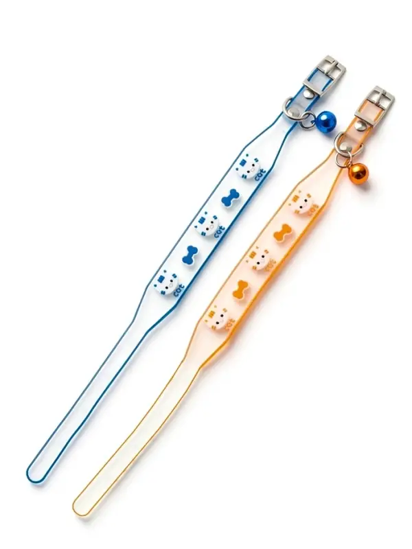 Набор ошейников для кошек &laquo;Пижон. Котя&raquo;, 30&times;1 см, оранжевый, синий