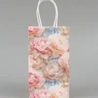 Пакет подарочный &laquo;Цветы&raquo;, 12 х 21 х 9 см