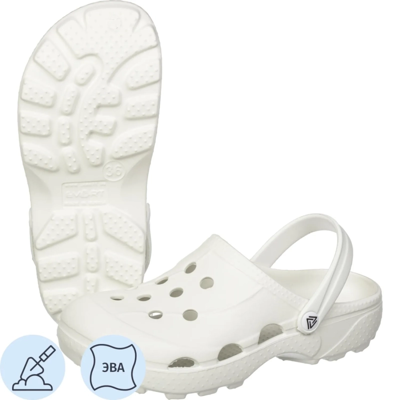 Сабо женские EVART Ола белый/белый р.37