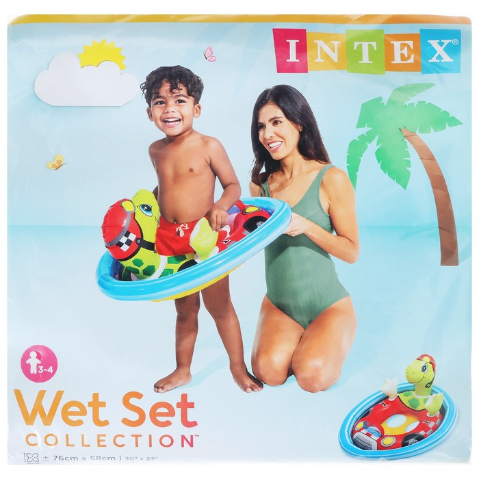 Круг для плавания «Зверюшки», с сиденьем, от 3-4 лет, цвет МИКС, 59570NP INTEX