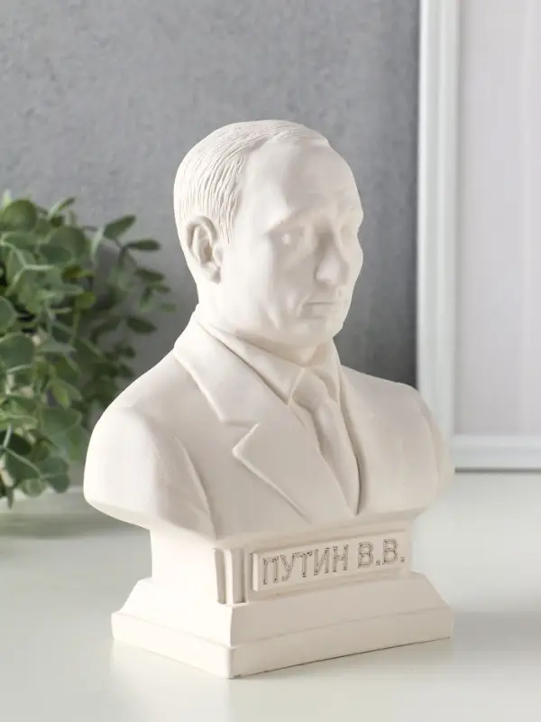 Бюст &laquo;Путин&raquo;, фигурка гипс, белый, 18&times;14&times;8 см