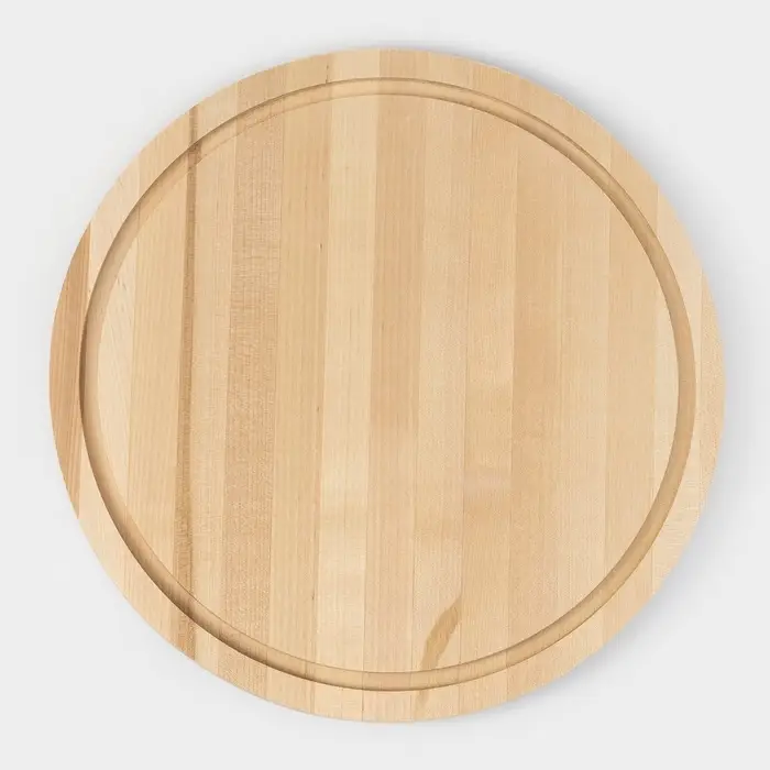 Доска разделочная круглая Доляна &laquo;Фортуна&raquo;, d=30 см, толщина 1.8 см, дерево берёза