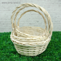 Набор корзин «Плетёнка», 3 шт, 30,5×13/34,5 см, 25×11/31 см, 20×9/25 см, ива