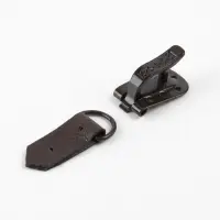 Крючки пришивные, металлические, для верхней одежды, 5&times;1.5 см, 6 шт., коричневые