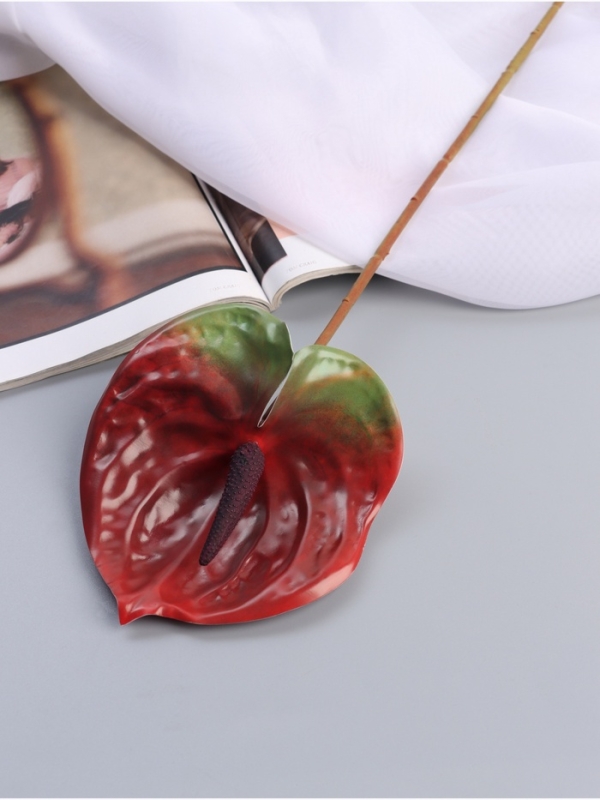 Цветы искусственные "Антуриум" 60 см, красный