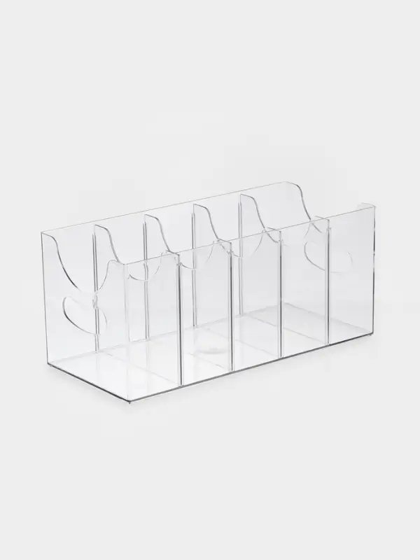 Органайзер для ремней 5 мест, 24*13*13 см, пластик, цвет прозрачный Органайзер для ремней 5 мест, 24*13*13 см, пластик, цвет прозрачный