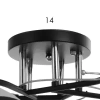 Люстра потолочная BayerLux &laquo;Лайма&raquo;, 5хЕ27, 40 Вт, черно-хромовый, 55&times;55&times;24 см