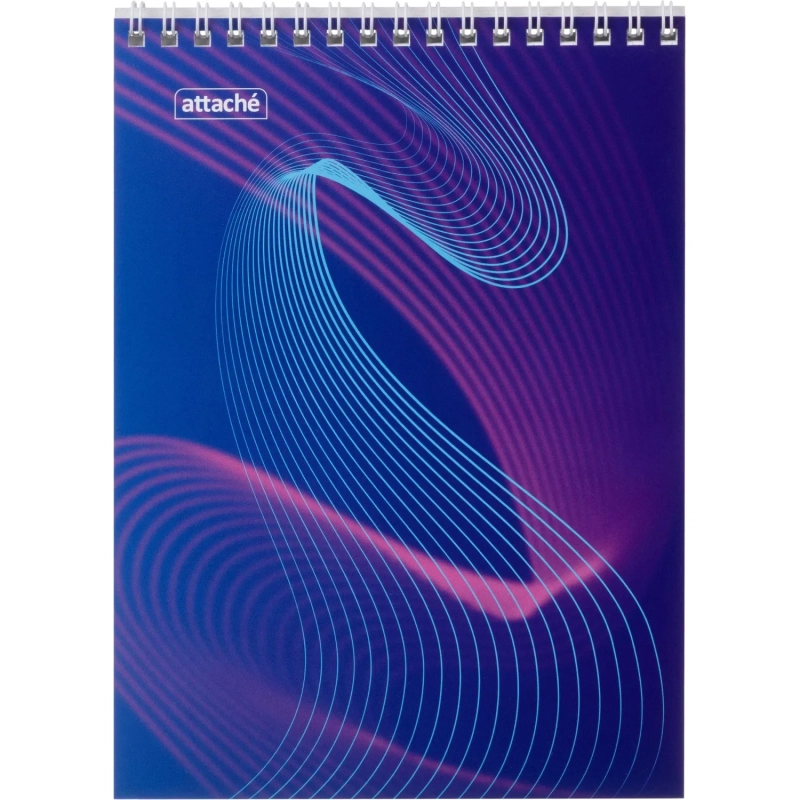 Блокнот А5,40л,клетка,метал.гребень,цв.обложка,Forma,в ассорт