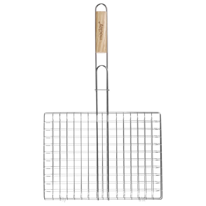 Решётка гриль для рыбы maclay, 25x34 см, нержавеющая сталь, для мангала Решётка гриль для рыбы maclay, 25x34 см, нержавеющая сталь, для мангала