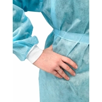 Халат хирург. н/с,рук.манжет, дл.140 см,пл.42,р.48-54,голуб, 2шт./уп,5053/2