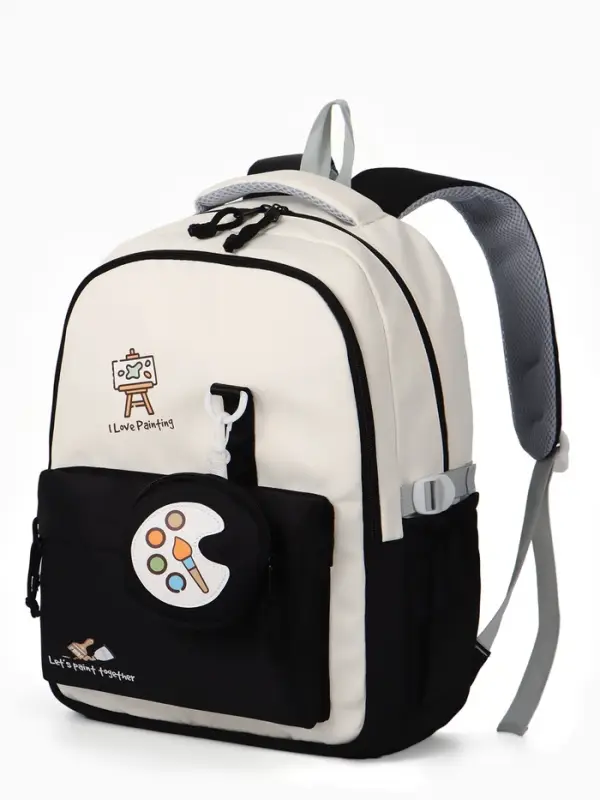 Рюкзак 33*14*43 см, 2 отд, 4 н/карм, +Кошелек, Рисунок, черный/белый