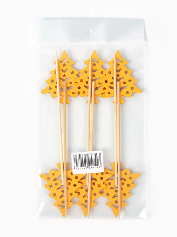 Шпажки "Золотые елочки", набор 6 шт.