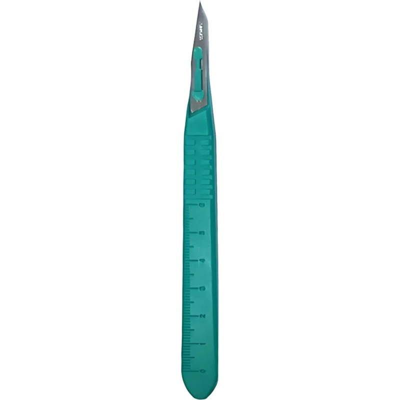 Скальпель хирург, однор., лезвие из нерж.стали р-11, RIBBEL 10шт/уп