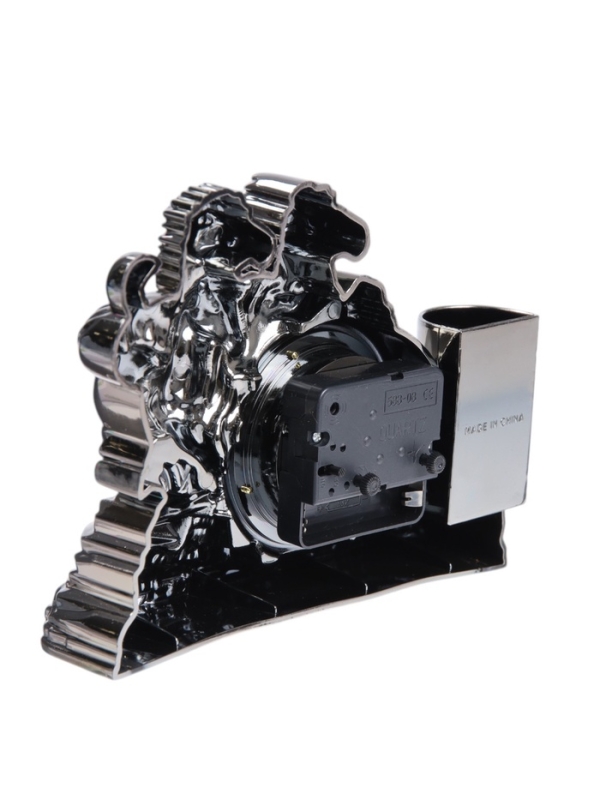 Часы настольные - органайзер для канцелярии будильник «Кони», 14×17×4 см Часы настольные - органайзер для канцелярии будильник «Кони», 14×17×4 см