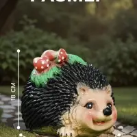 Садовая фигура из гипса &laquo;Ёжик с грибочками&raquo;, 18&times;28&times;20 см