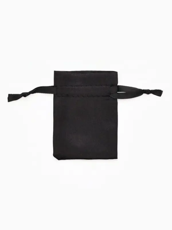 Набор подарочных мешочков 50шт. Атласных с лентой, 7*9см, цвет чёрный (7812484)