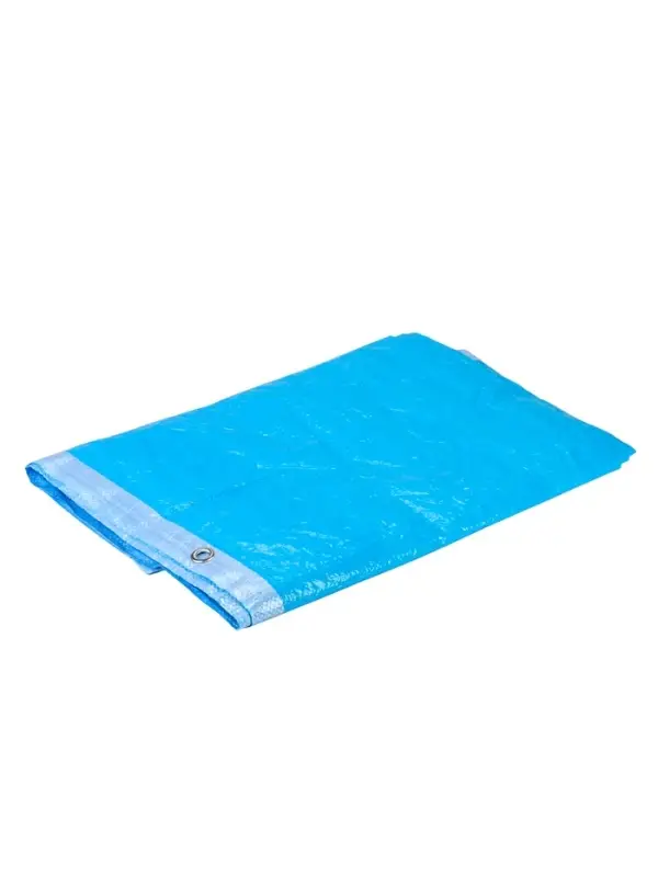 Тент защитный, 2&times;3 м, плотность 75 г/м&sup2;, УФ, люверсы шаг 1 м, голубой